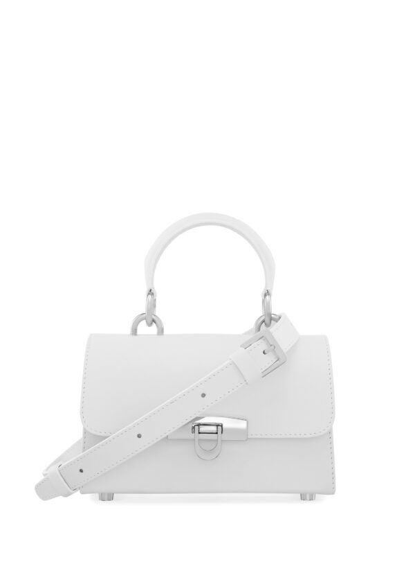 Мини сумочка Dora Ti из гладкой белой кожи