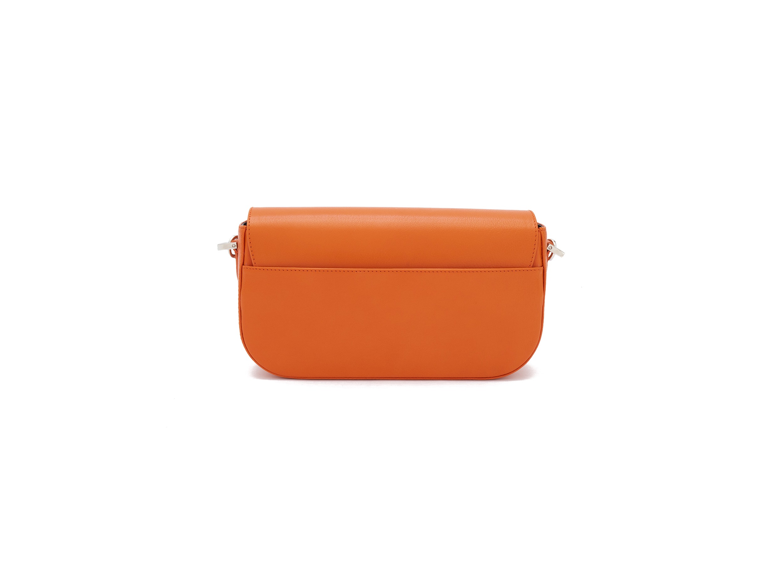 Женская мини сумка Millie EGM из кожи шевро оранжевого цвета