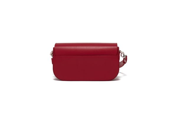 Мини-сумка багет из гладкой кожи красного цвета Millie EGM