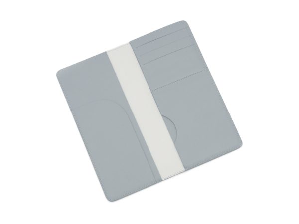 Складной кошелек из гладкой кожи голубого цвета Grant EGM