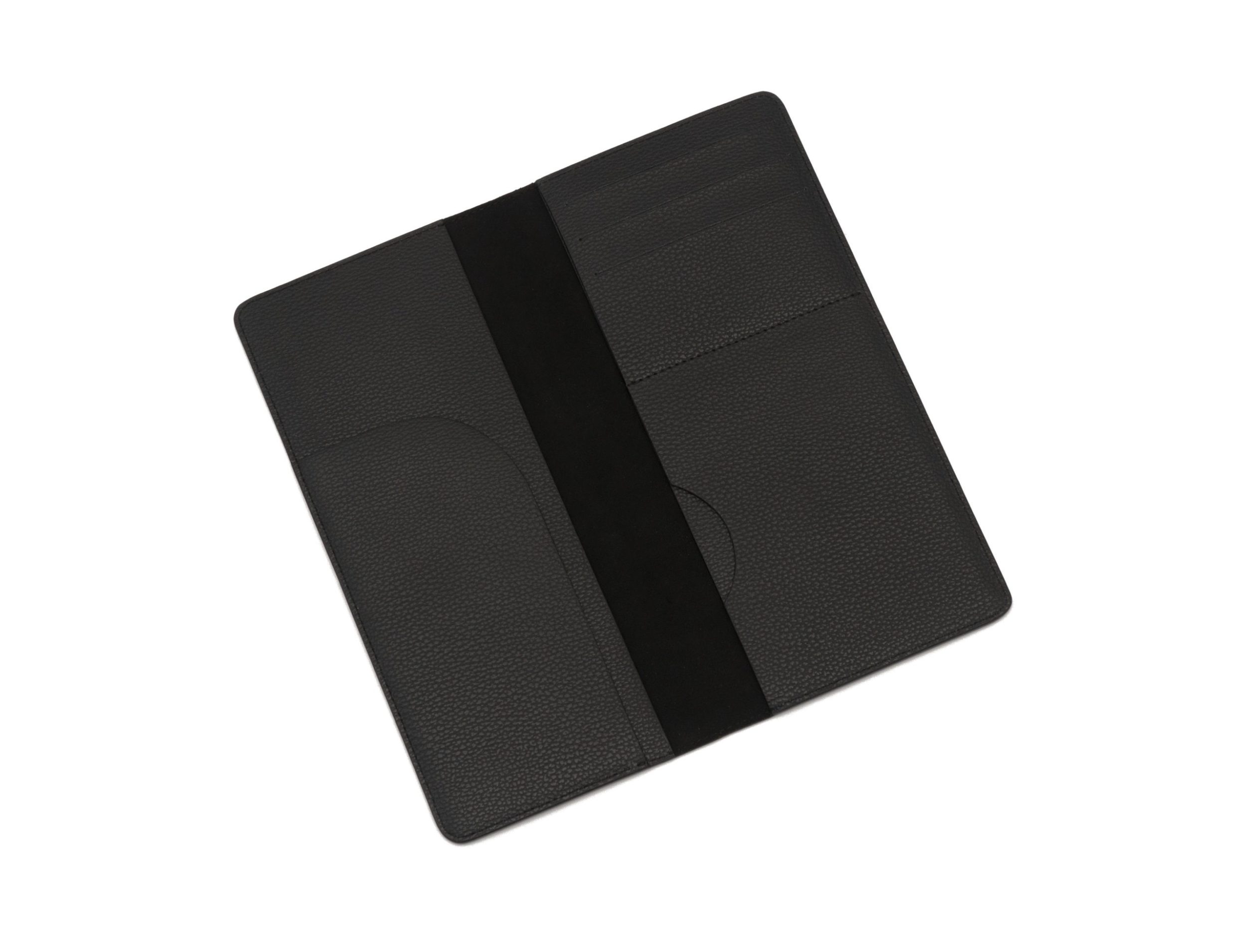 Складной кошелек из кожи с тиснением Softina Чёрного цвета Grant EGM