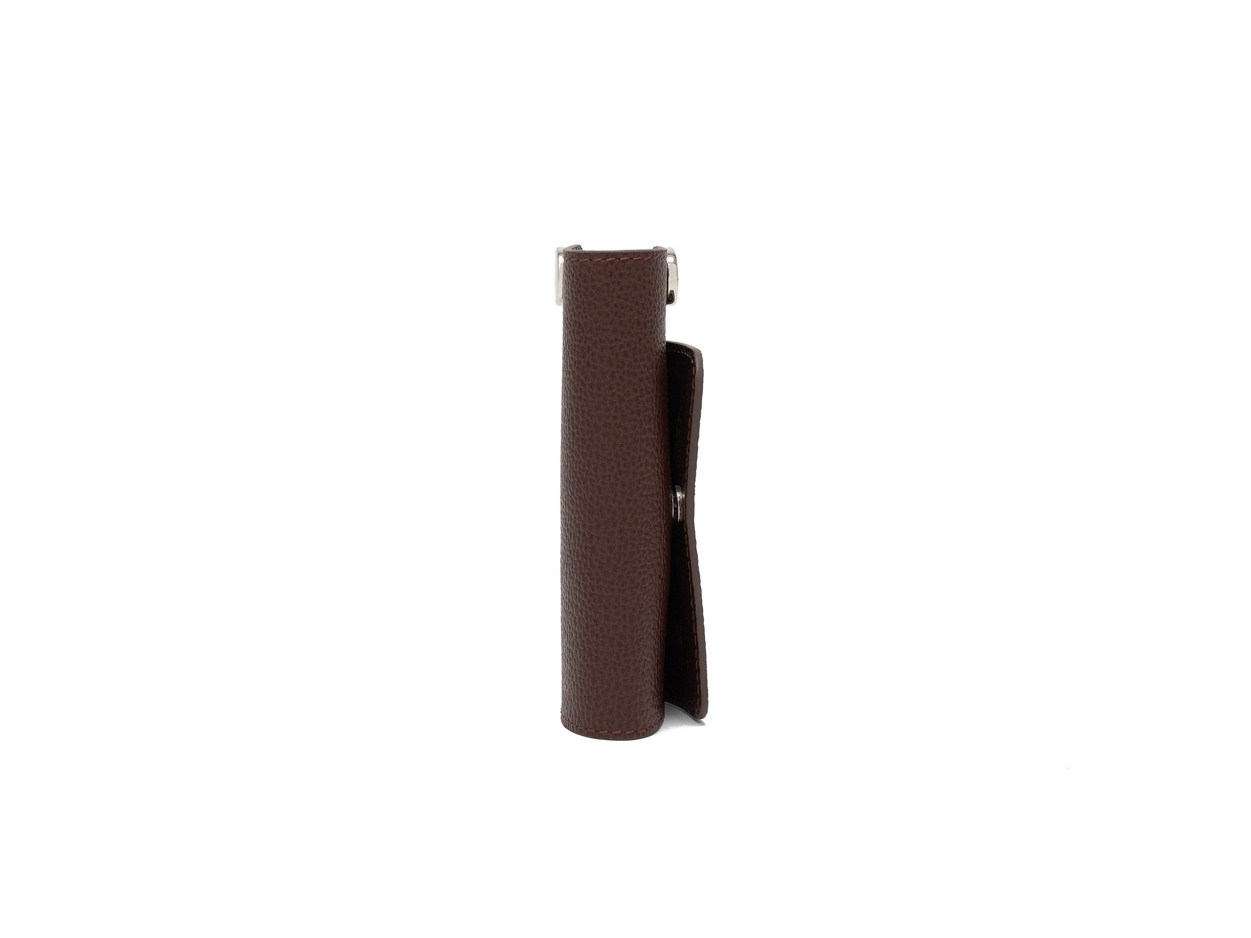 Брелок для ключей, ключница из натуральной кожи с тиснением коричневого цвета EGM