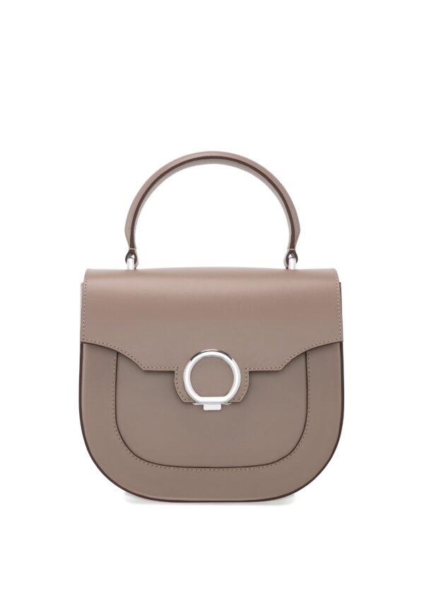 Мини сумка с короткой ручкой сверху из натуральной гладкой кожи Ella