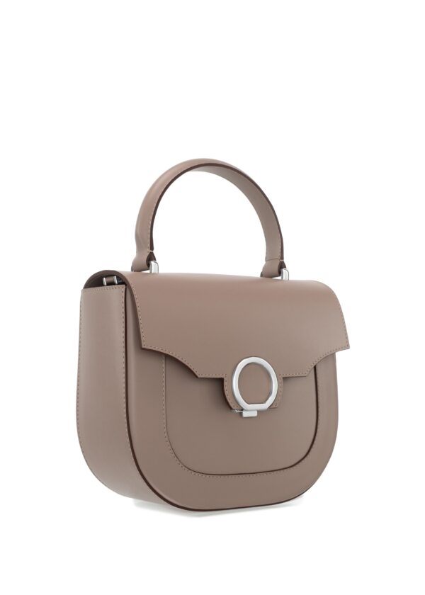 Мини сумка с короткой ручкой сверху из натуральной гладкой кожи Ella