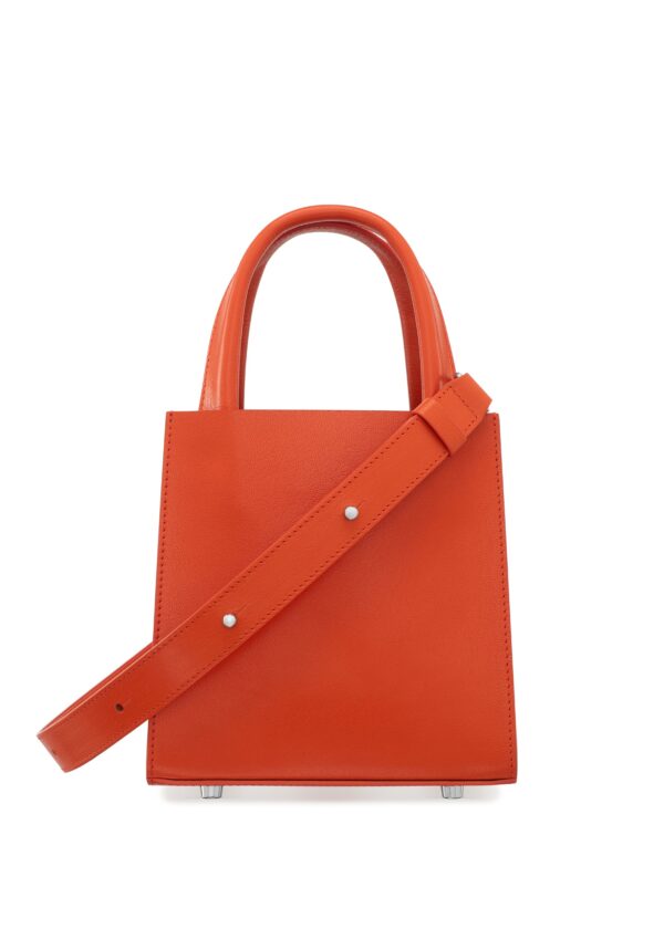 Мини-cумка тоут из натуральной кожи шевро Mara